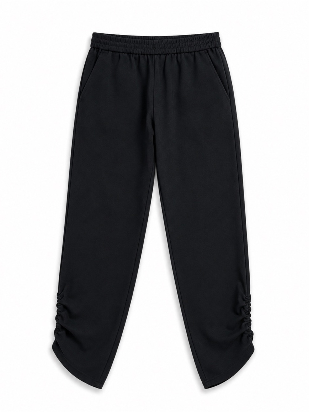 NEW! Amanda Uprichard Black Ruched Hem Pull-On Pants – XS - Picture 2 of 7